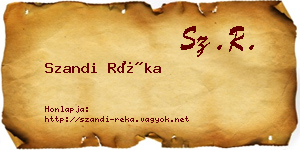 Szandi Réka névjegykártya
