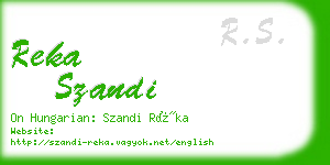 reka szandi business card
